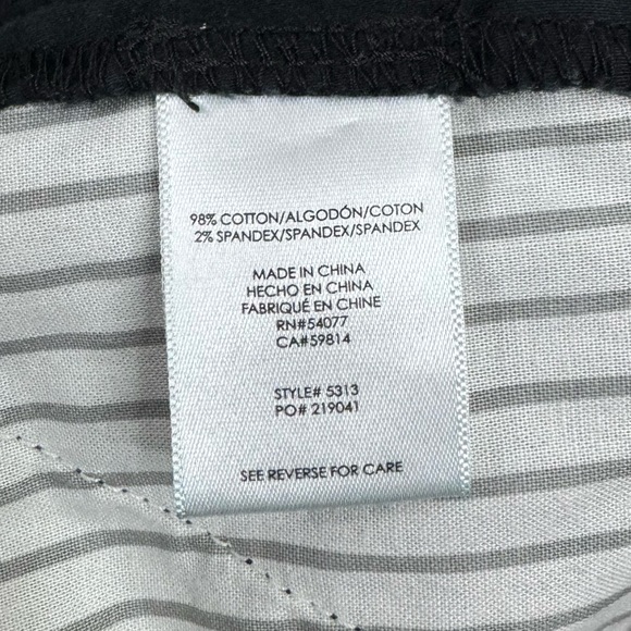 CAbi Women's 5313 The Peyton Multicolor Ribbon Side Stripe Black Pants Size 8 - Picture 8 of 11